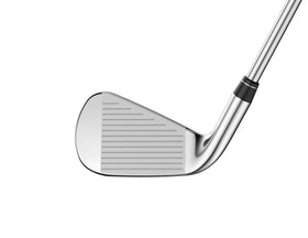Callaway Paradym 8 iron refined shape at address improves alignment and setup.