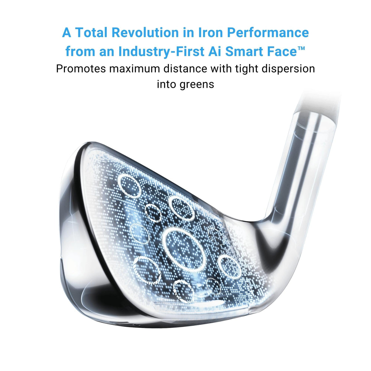 Callaway Paradym AI Smoke 6 Iron AI Smart Face optimizes distance control.
