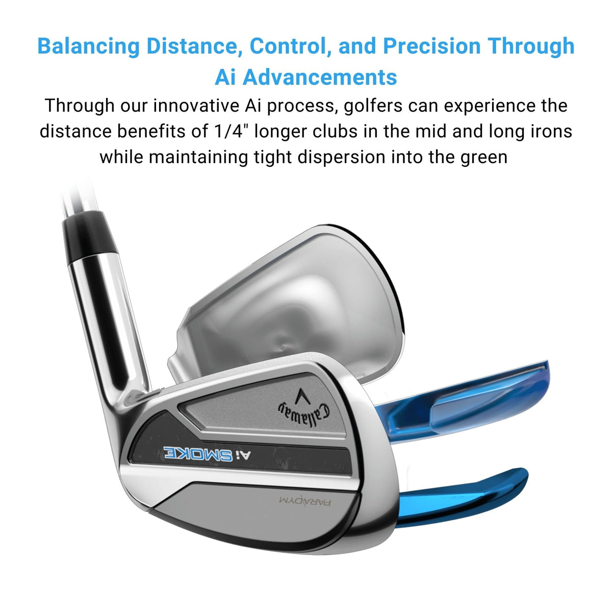 Sole contact of Callaway Paradym AI Smoke wedge illustrating stable turf interaction.