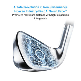 Top-line view of Callaway Paradym AI Smoke wedge showing left-handed 46° loft design.