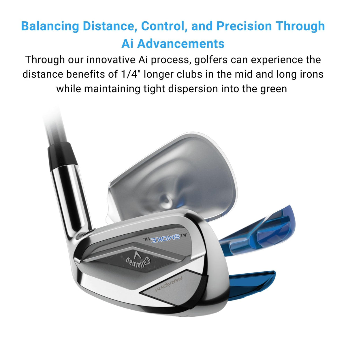Callaway Paradym AI Smoke HL approach wedge toe highlights forgiveness on mis-hits