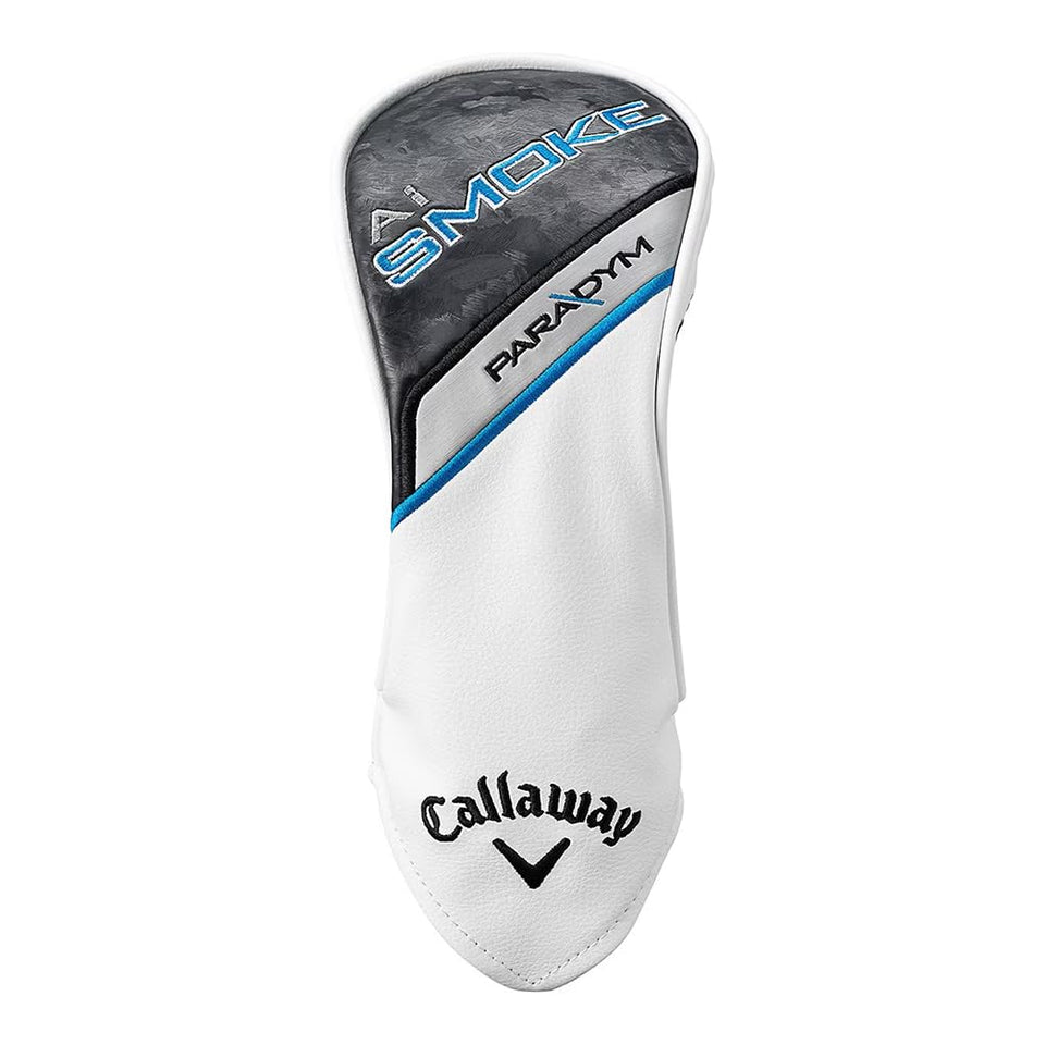 Callaway Paradym Ai Smoke left-handed driver with HZRDUS Smoke Black RDX 70 shaft for precise tee shots.