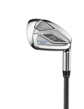 Callaway Paradym AI Smoke Max Fast 7 Iron graphite front view showing speed-friendly profile