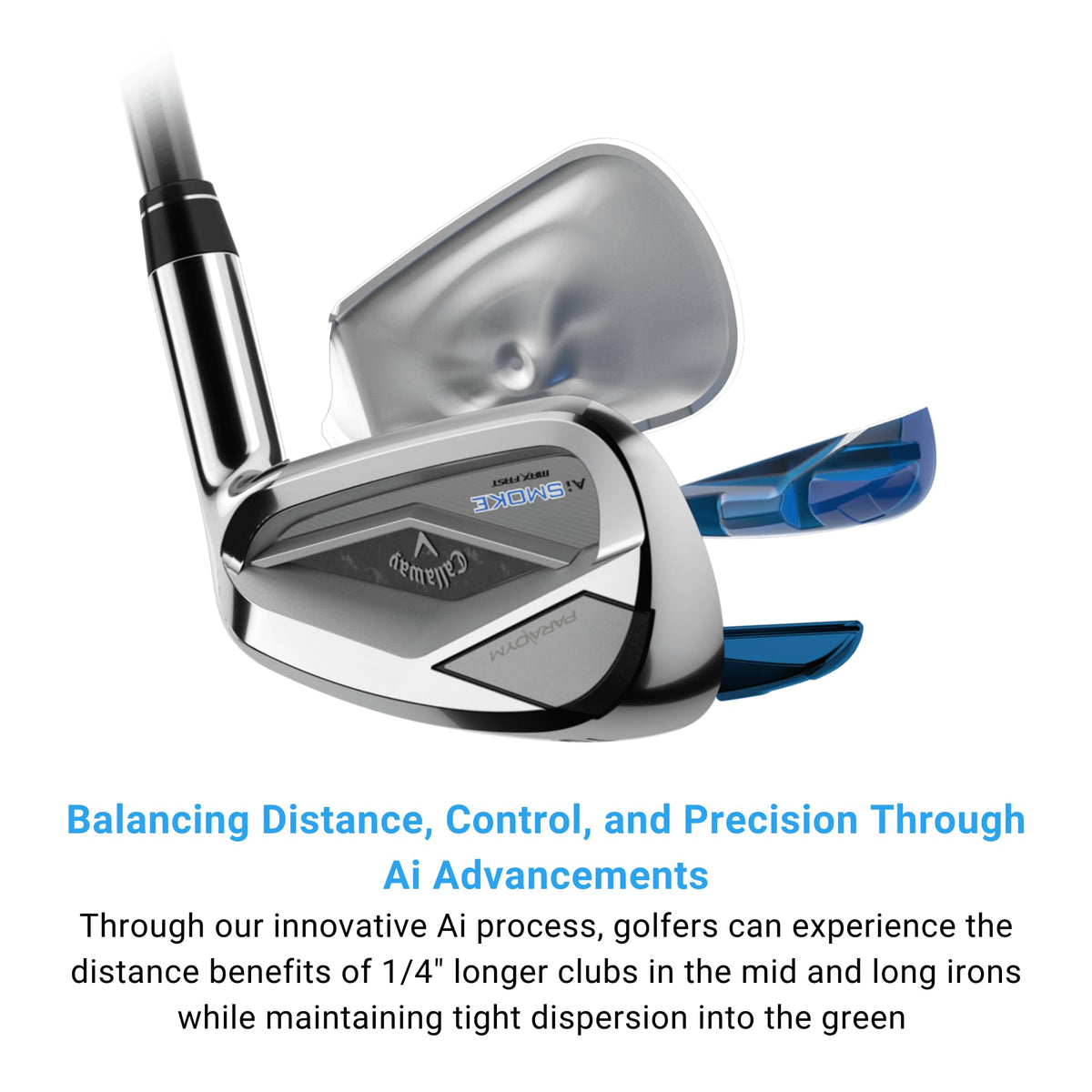 Callaway Paradym AI Smoke Max Fast Approach Wedge with graphite shaft delivering smooth swing feel