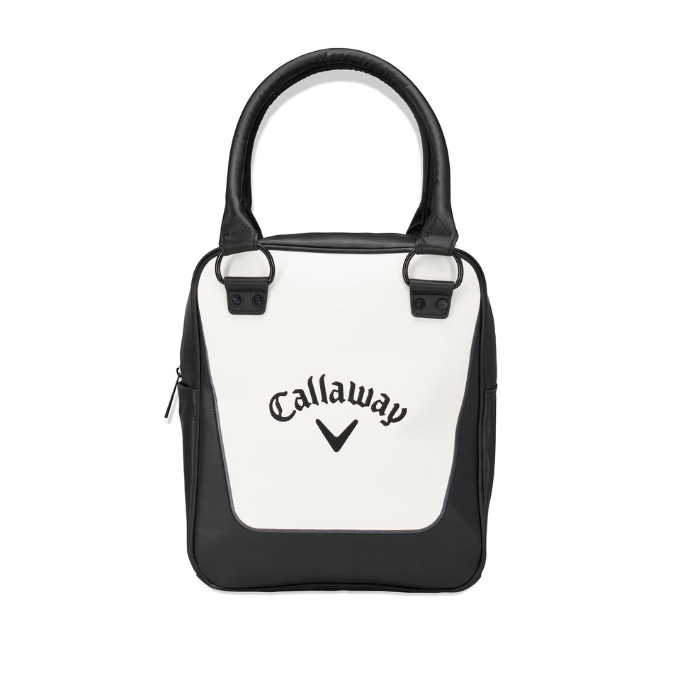 Callaway Practice Caddy 2024 in black/white keeps gear organized for quick on-course practice.