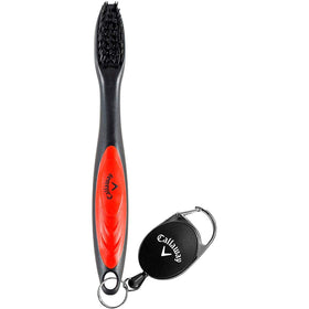 Callaway Premium Golf Club Brush with hard bristles tackles stubborn dirt on shoes.