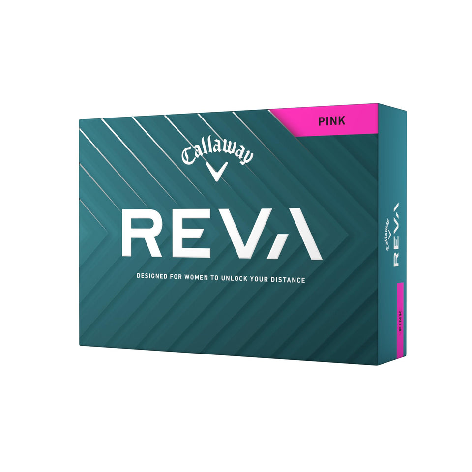 Callaway REVA PNK 25-ball pack front view highlights easy launch for women