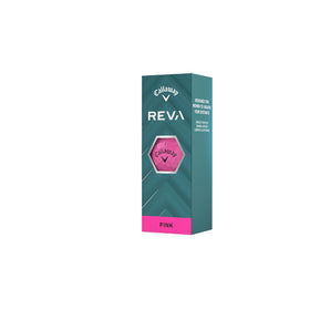 Callaway REVA PNK packaging in pink colorway ready for golfers