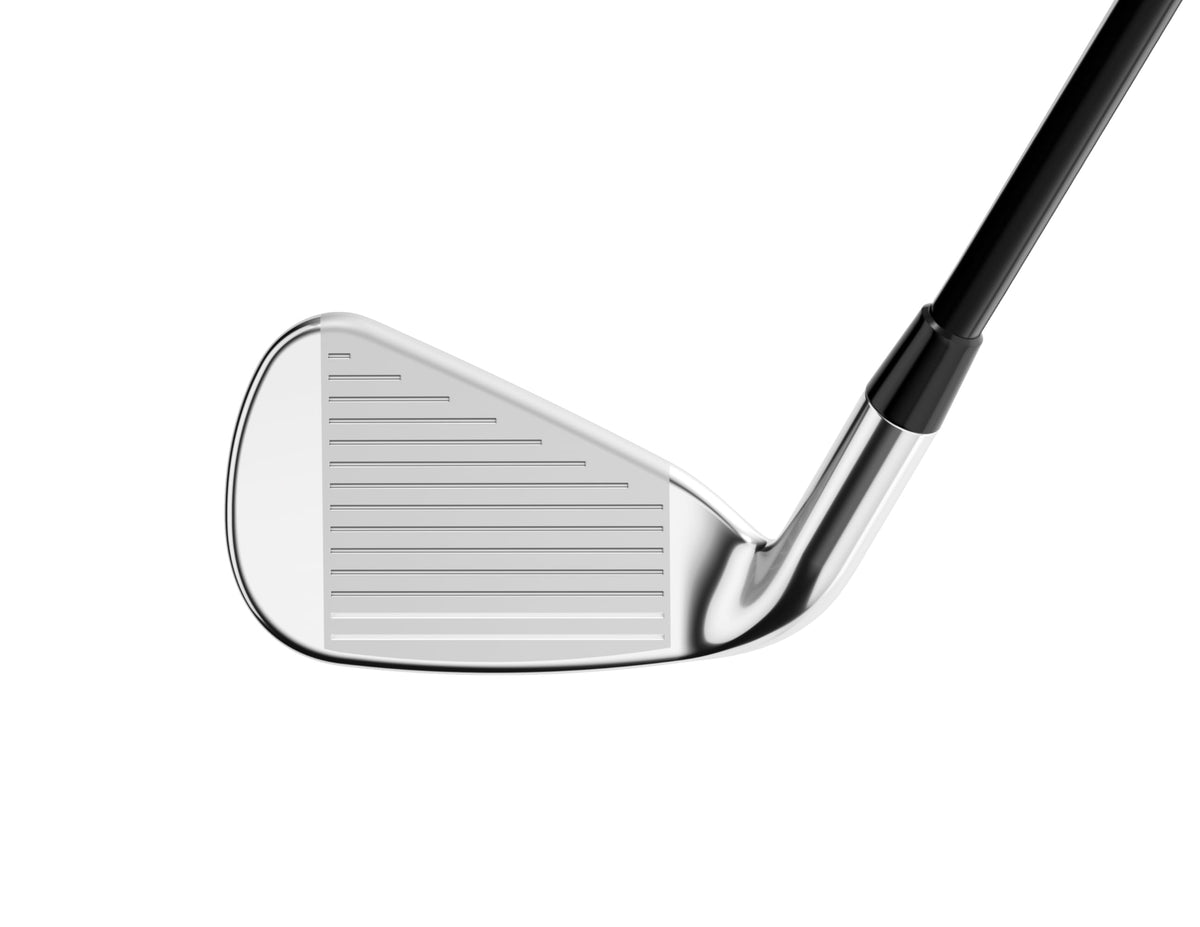 Callaway Rogue ST Max iron graphite shaft indicating light feel