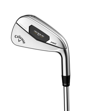 Callaway Rogue ST Pro 6-iron, left-handed with graphite regular shaft for precise distance.