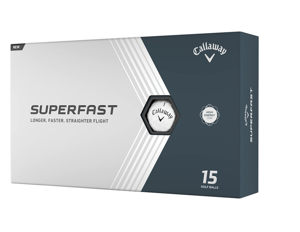 Callaway Superfast balls white box front, quick purchase and reliable distance.