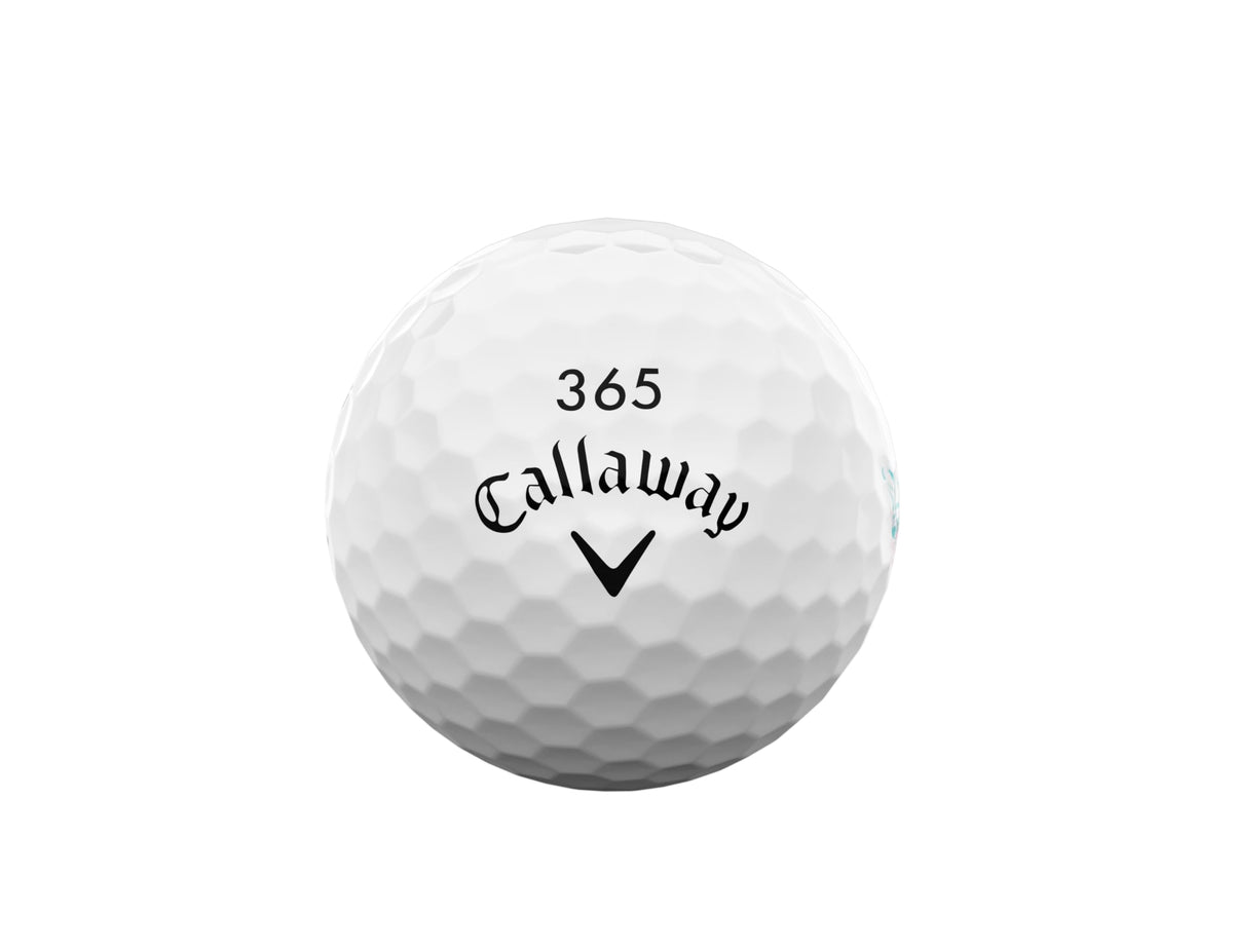 Callaway Supersoft 12-ball pack side view; versatile greenside feel