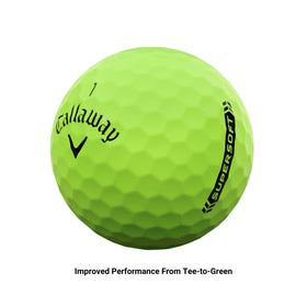 Callaway Supersoft ball on green demonstrates true-feel approach and consistency.