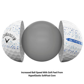 Callaway Supersoft blue splatter alignment visual helps line focus