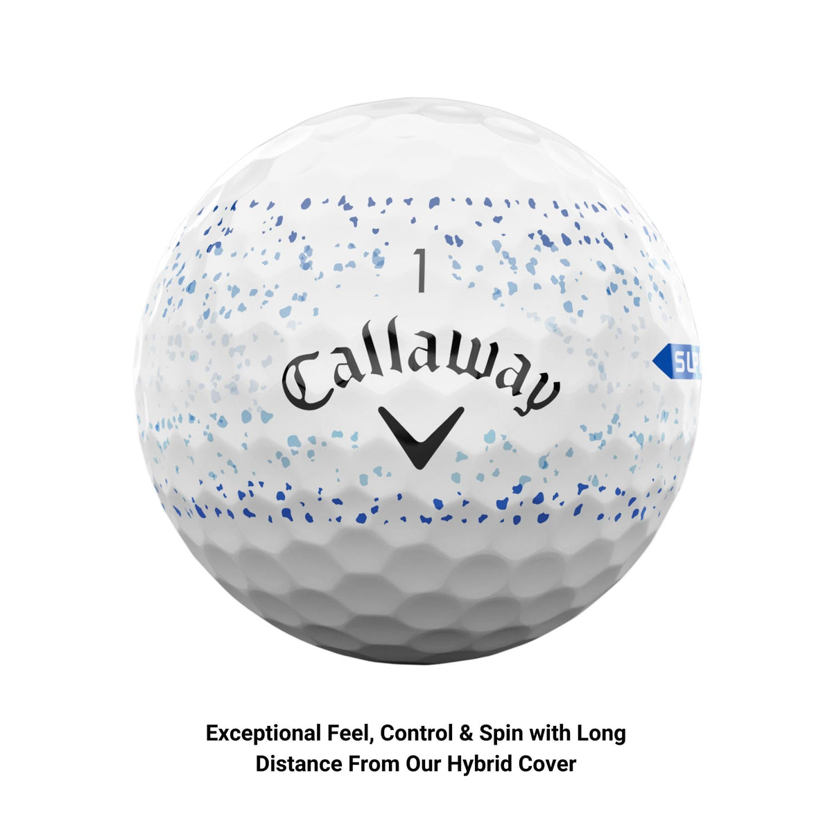 Callaway Supersoft blue splatter pack image highlights strong on-shelf appeal