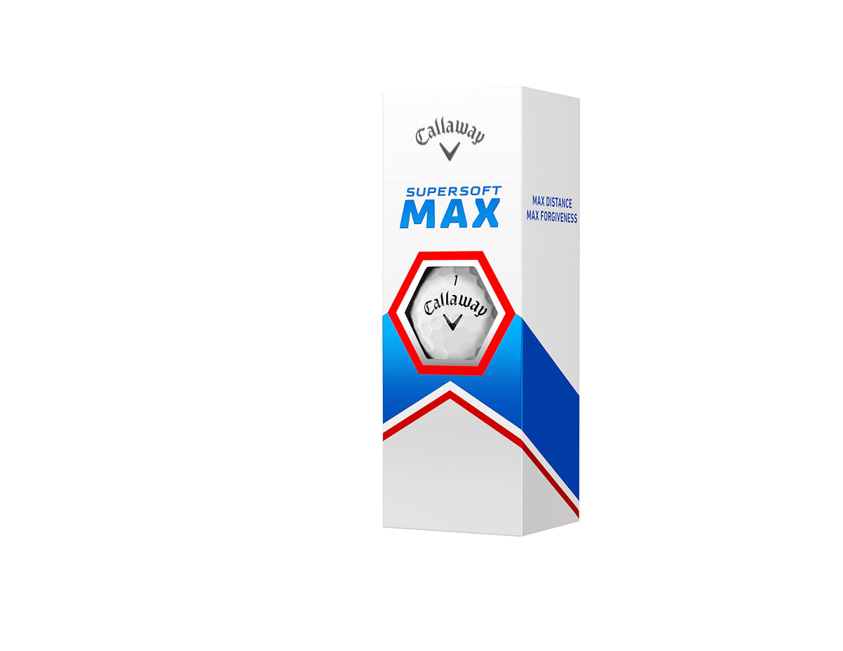 Close-up of Callaway Supersoft Max balls highlighting soft cover for control.