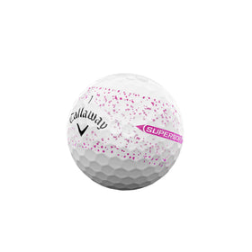 Callaway Supersoft Pink Splatter packaging image showcasing durable cover and 2025 design.