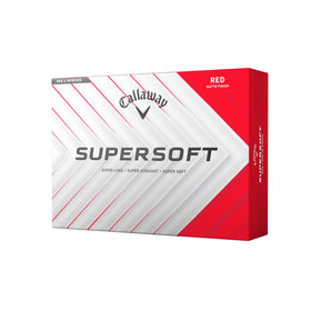 Callaway Supersoft Red ball in flight emphasizing speed and distance
