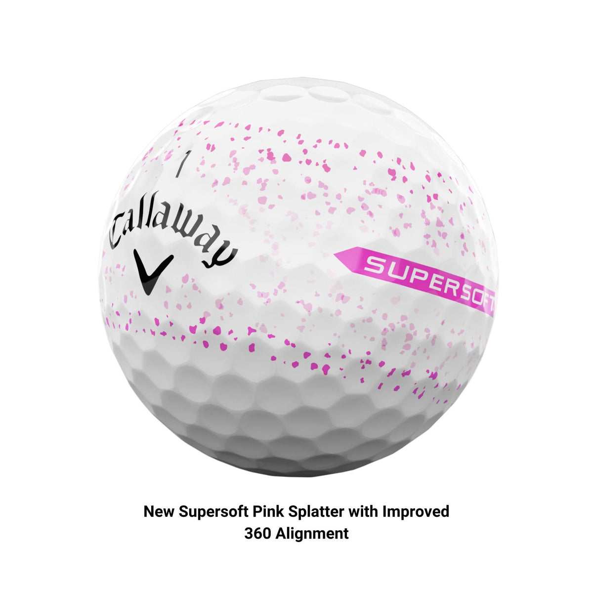 Callaway Supersoft SoftFast core detail shows faster speed with soft feel.
