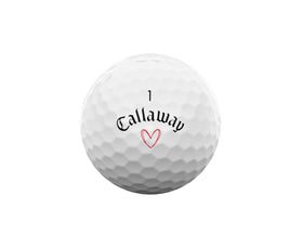 Callaway Supersoft Valentine 2025 ball design shows soft feel and fast speed benefits