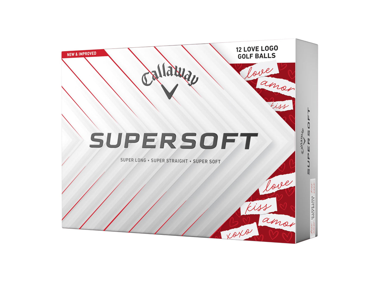 Callaway Supersoft Valentine 2025 pack shot highlights limited edition love designs for players