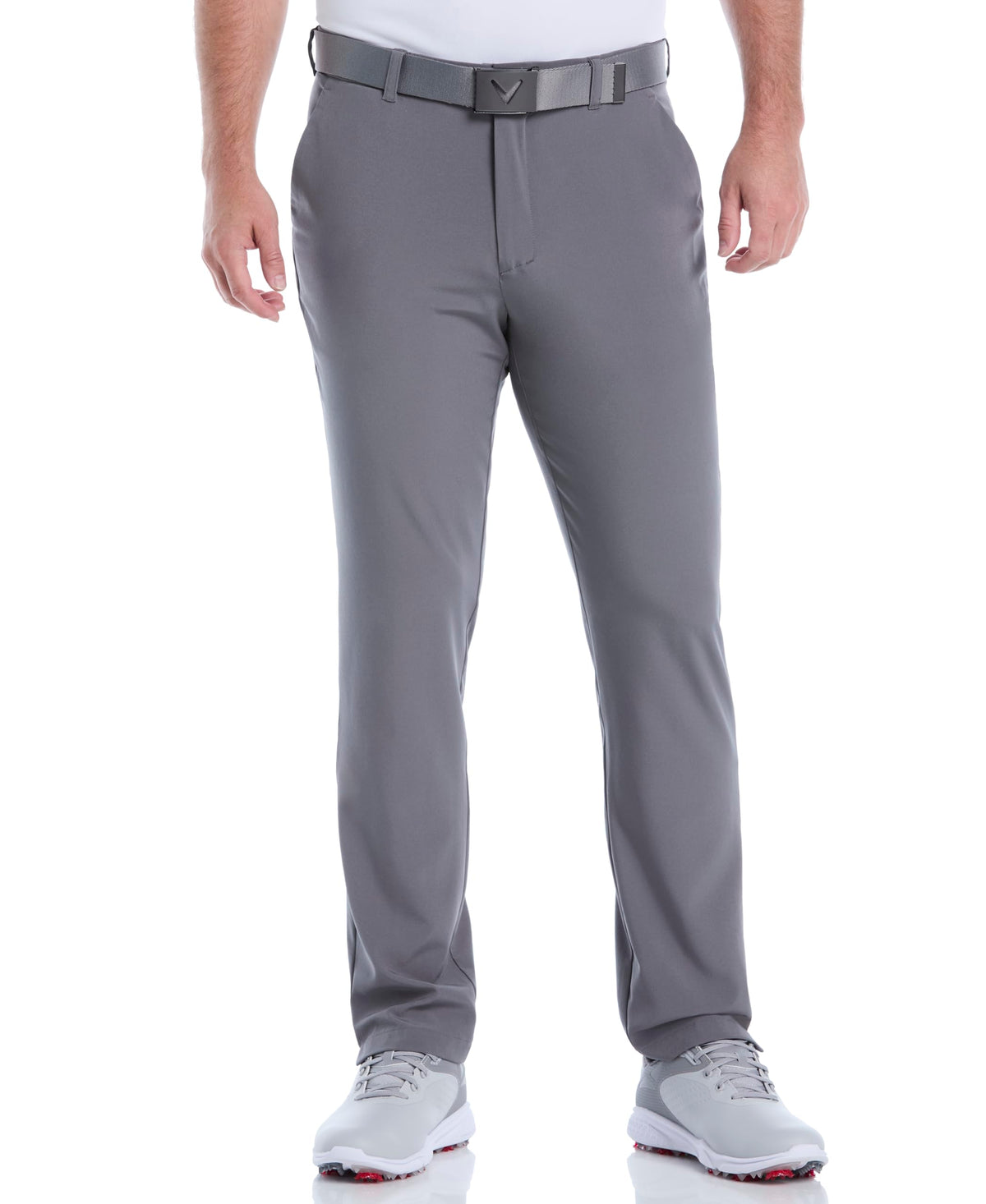 Callaway Swing Tech Pants Quiet Shade front view reveals ergonomic fit and stretch