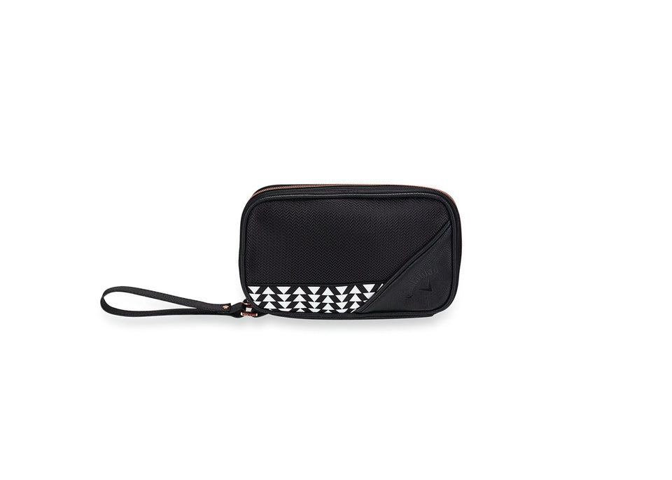 Callaway Uptown Clutch black front view for on-course organization and easy access