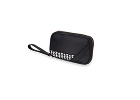 Callaway Uptown Clutch black zipper-open view secures essentials during play