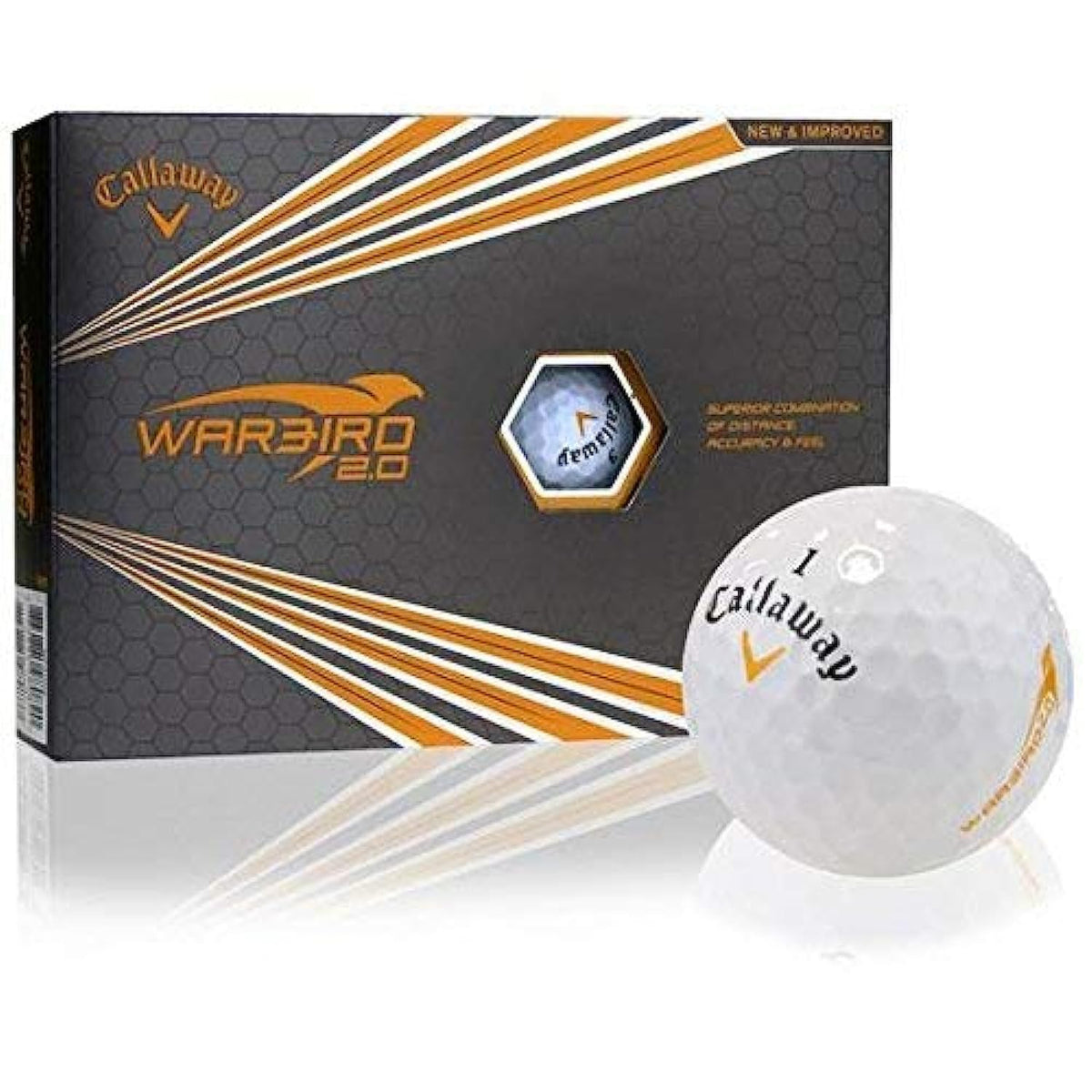 Callaway Warbird 2.0 golf balls pack, ready for your next round with eco-friendly packaging.