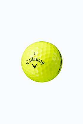 Callaway Warbird 23 Yellow golf balls in packaging ready for quick pickup and play