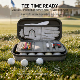 Calolin minimalist gray exterior on a golf bag setup