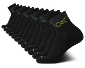 Calvin Klein mens quarter socks pack front view, ideal for daily wear and casual outfits