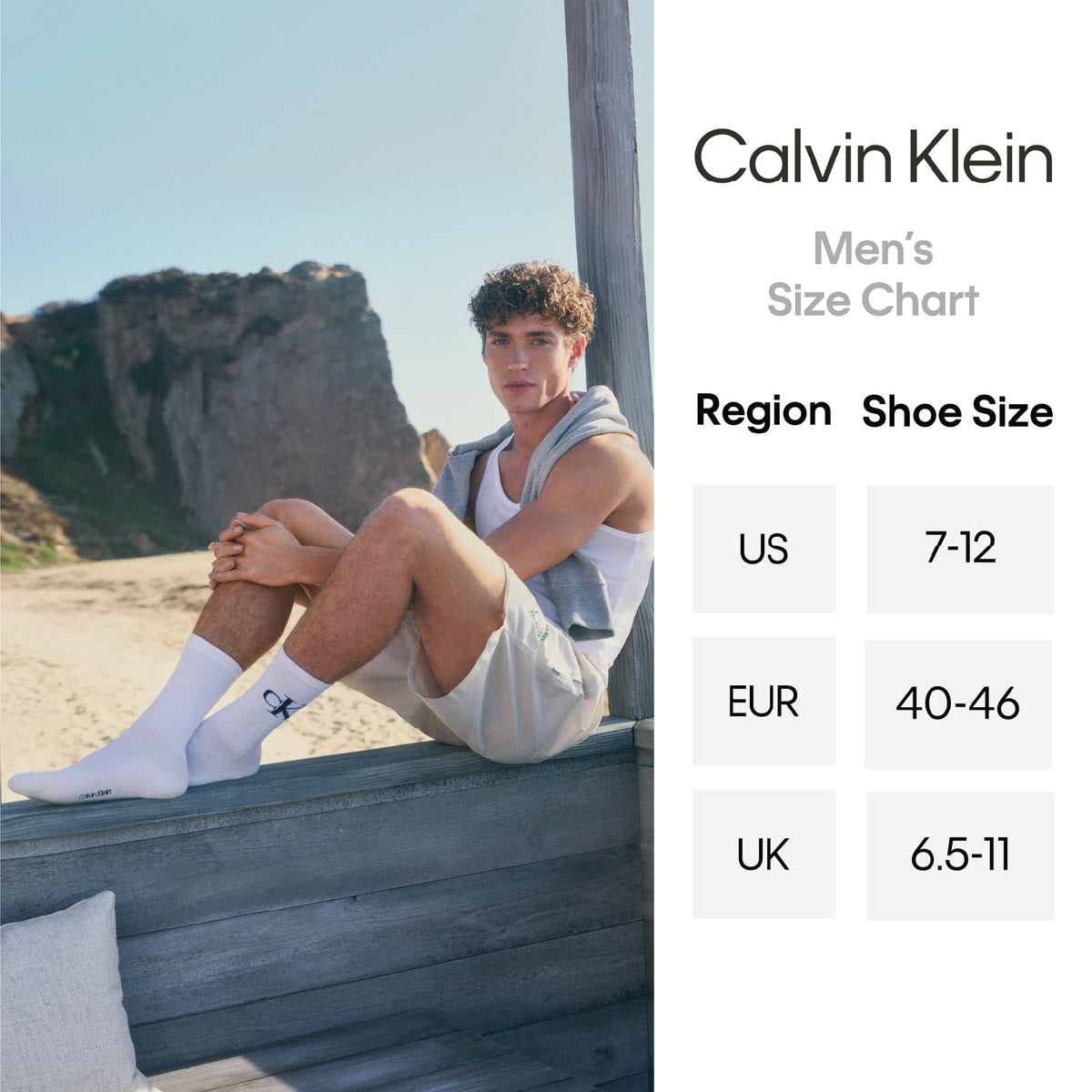Worn with sneakers, Calvin Klein mens quarter socks ideal for workouts and daily use