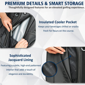 Camboke cart-strap pass-through channel enabling pocket access while riding