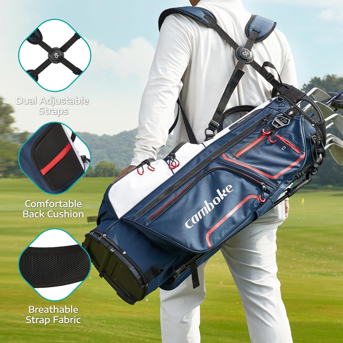 Camboke insulated cooler pocket preserves drinks and snacks during a round