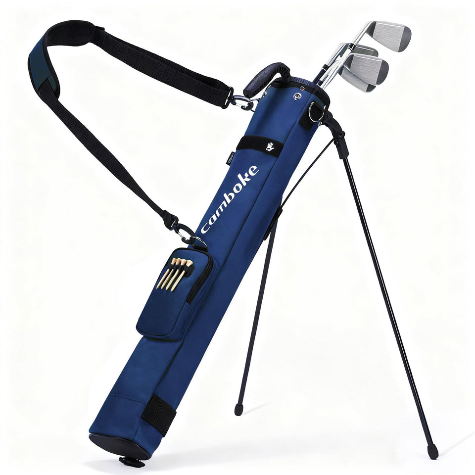 Camboke lightweight golf stand bag front view showing compact carry design
