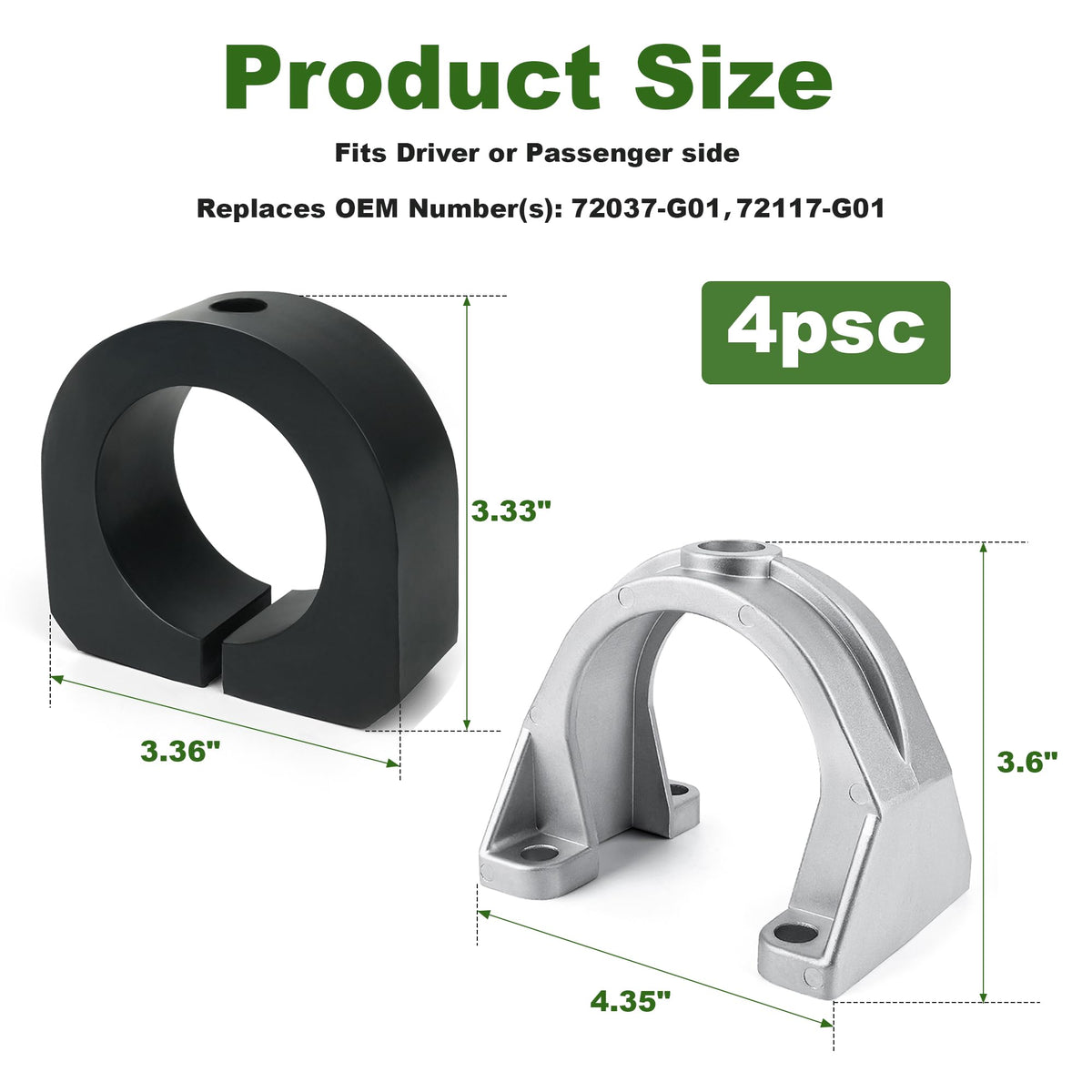 Camotokiit 72117-G01 ISO mount bushing for EZGO gas carts reduces noise.