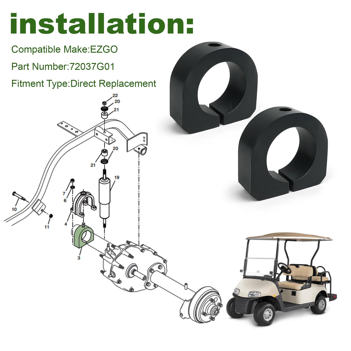 Camotokiit Refresher/MPT-800 rubber bushing, smoother ride potential.