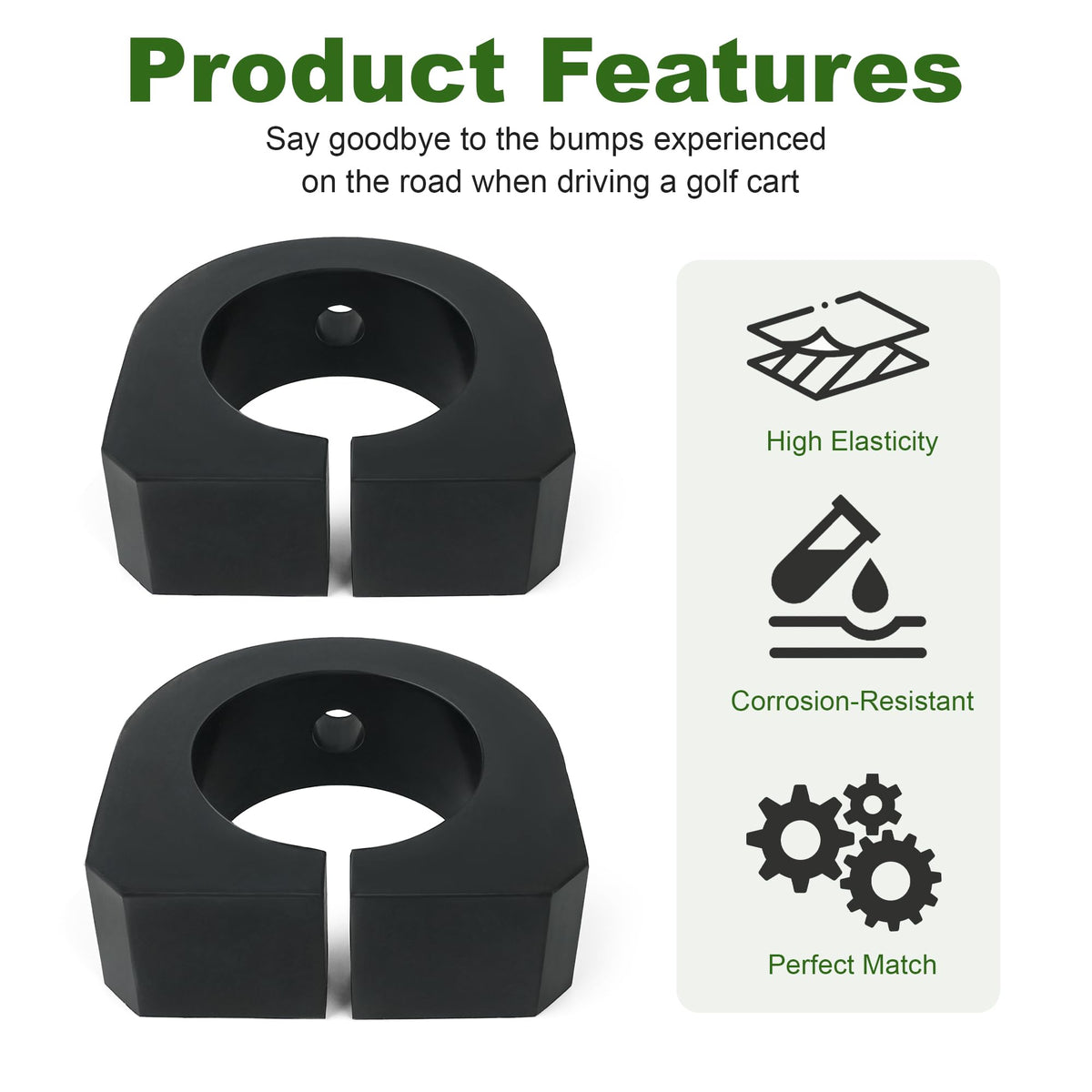 Camotokiit ST Sport II rubber bushing for EZ-GO gas carts.