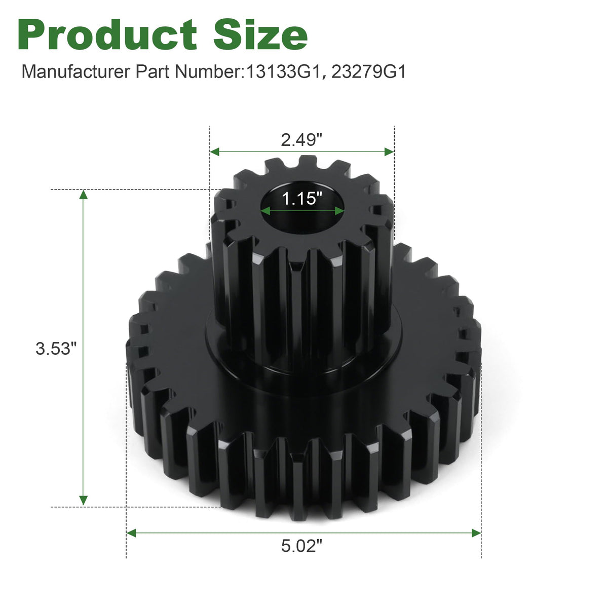 Camotokiit steering reduction gear for Shuttle 950s supports steady steering in demanding use.
