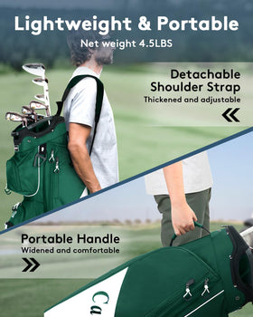 CandyRoyal golf cart bag embroidery-friendly front pocket for personalization