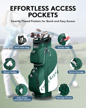 CandyRoyal golf cart bag lightweight handles with adjustable strap for comfort