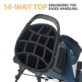 CandyRoyal Golf Stand Bag shown with side pocket storage for balls and tees.