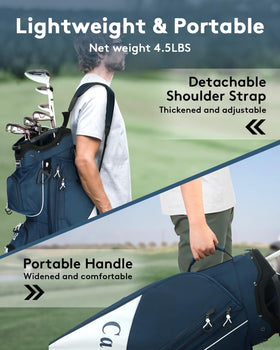 CandyRoyal lightweight bag features ergonomic handles for easy carrying on blue model.