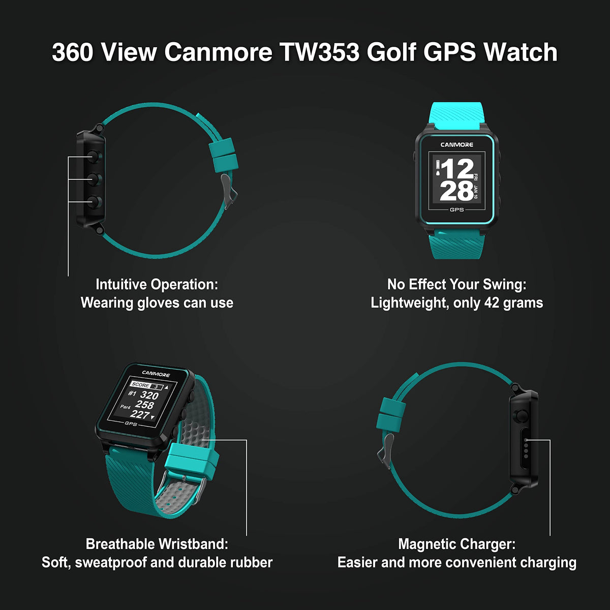 Canmore TW353 high-contrast display stays readable in sun