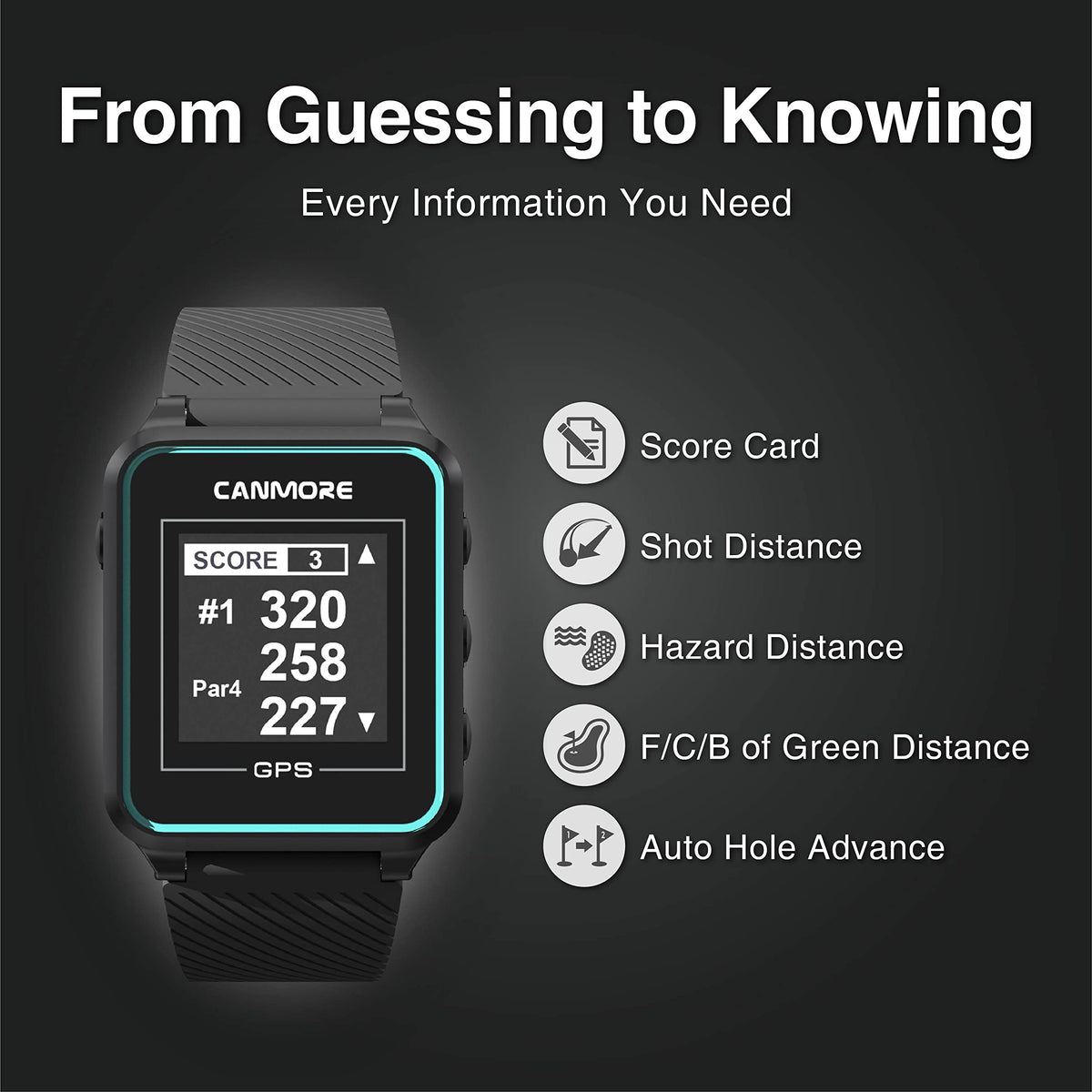 Canmore TW353 detects nearby courses for quick round setup