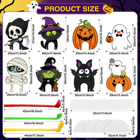 Capoda Halloween mini golf sign featuring black cat for festive yard display