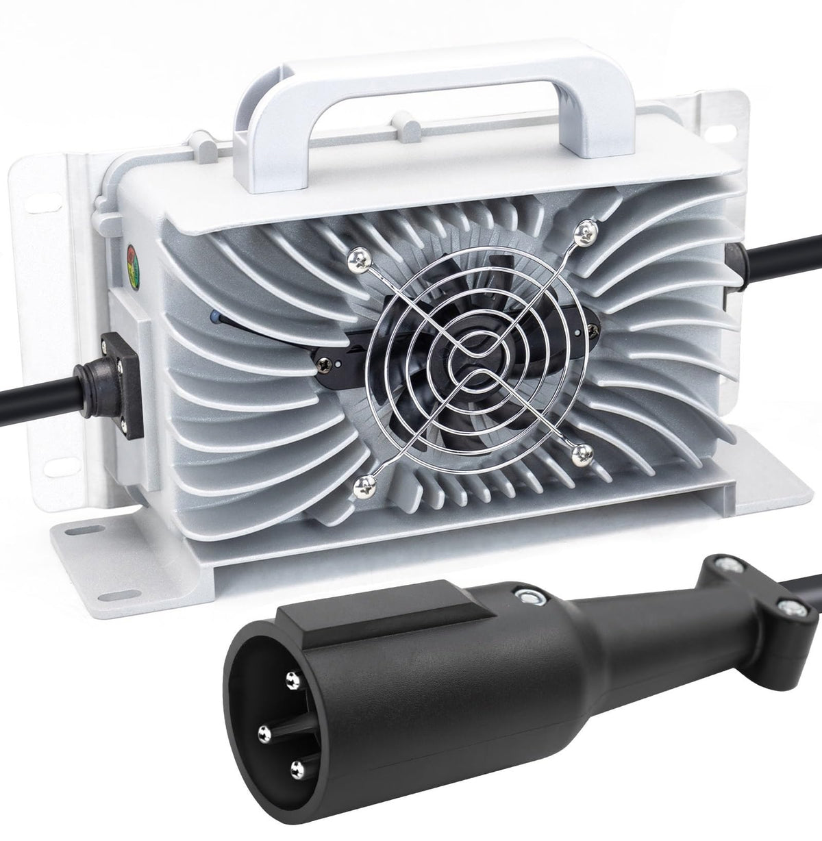 CAPTOK 48V 15A charger front view for quick charging of Club Car carts