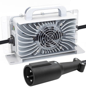CAPTOK 48V 15A charger front view for quick charging of Club Car carts