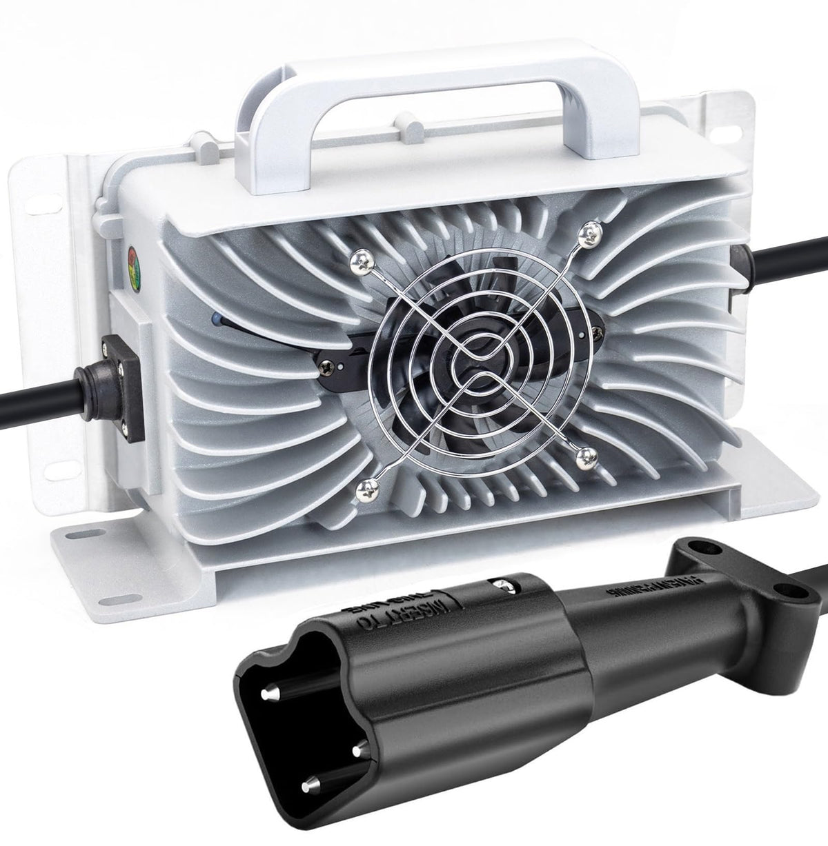 CAPTOK 48V 15A charger with leaf plug for quick charging on Yamaha G29 drives